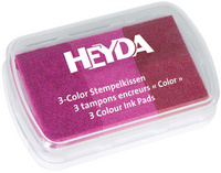 HEYDA Stempelkissen 3-Color, limone/hellgrün/dunkelgrün
