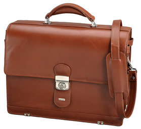 Alassio Aktentasche MOCCA, Leder, cognac-farben