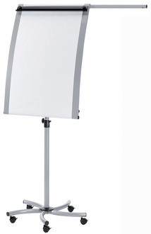 FRANKEN Flipchart EUROLine Mobil, silber, 700 x 1.030 mm