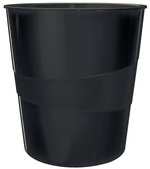 LEITZ Papierkorb WOW, aus Kunststoff, 15 Liter, perlweiß