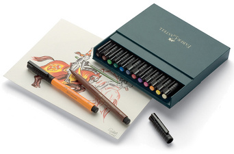 FABER-CASTELL Tuschestift PITT artist pen, 24er Atelierbox
