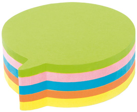 Kores Haftnotizen-Würfel Sprechblase, 70 x 70 mm, blanko
