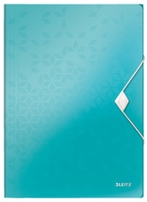 LEITZ Eckspannermappe WOW, DIN A4, PP, eisblau
