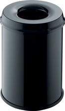 helit Stahl-Papierkorb the guardian, 15 Liter, schwarz