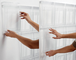 helit Wanddisplay the placativ, 6 x DIN lang, glasklar