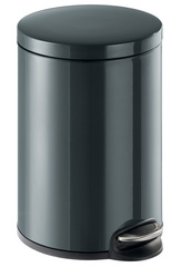 DURABLE Tret-Abfalleimer Metall, rund, 20 Liter, anthrazit
