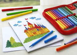 FABER-CASTELL Fasermaler, 24er Kartonetui
