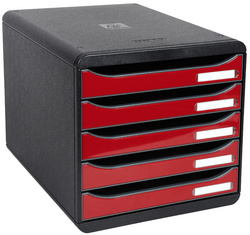 EXACOMPTA Schubladenbox BIG-BOX PLUS, 5 Schübe, mandarine