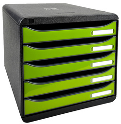 EXACOMPTA Schubladenbox BIG-BOX PLUS, 5 Schübe, mandarine