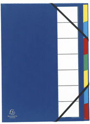 EXACOMPTA Ordnungsmappe Harmonika, PP, 7 Fächer, 3-farbig