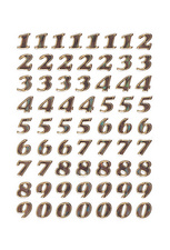 HERMA Zahlen-Sticker 0-9, Prismaticfolie gold glitzernd