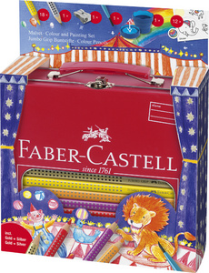 FABER-CASTELL Dreikant-Buntstifte Jumbo GRIP, Set Zirkus