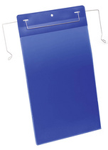 DURABLE Drahtbügeltasche, A4 quer, blau
