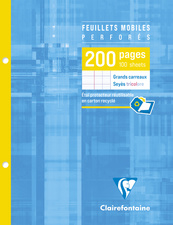 Clairefontaine Feuillets mobiles, A4, Séyès, 100 pages