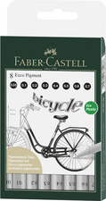 FABER-CASTELL Pigmentliner ECCO PIGMENT, schwarz, 4er Etui