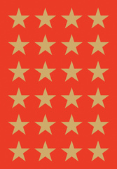 HERMA Weihnachts-Sticker DECOR Sterne, 15 mm, gold