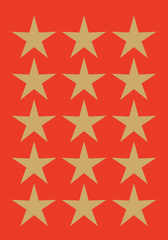 HERMA Weihnachts-Sticker DECOR Sterne, 15 mm, gold