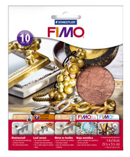 FIMO Blattmetall, silber, 10 Blatt