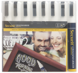 Securit Kreidemarker ORIGINAL MEDIUM, 8er Etui, weiß