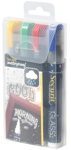 Securit Kreidemarker WATERPROOF MEDIUM, 4er Etui