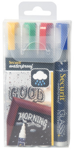 Securit Kreidemarker WATERPROOF MEDIUM, 4er Etui