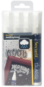 Securit Kreidemarker WATERPROOF MEDIUM, 4er Etui