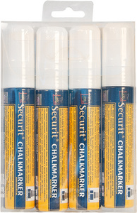 Securit Kreidemarker ORIGINAL LARGE, 4er Etui, weiß