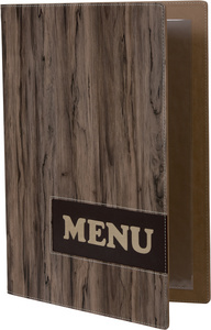 Securit Speisekarten-Mappe DESIGN WOOD, DIN A4, braun