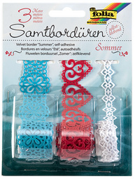 folia Samtbordüren Folklore, selbstklebend, schwarz