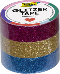 folia Deko-Klebeband Glitzer-Tape, kupfer/türkis/violett
