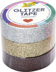 folia Deko-Klebeband Glitzer-Tape, kupfer/türkis/violett