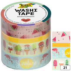 folia Deko-Klebeband Washi-Tape BLUMENREIGEN, 4er Set