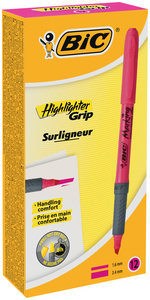 BIC Textmarker Highlighter Grip, Keilspitze, blau