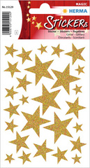HERMA Weihnachts-Sticker MAGIC Sterne & Schweif, glittery