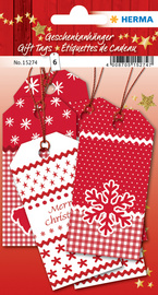 HERMA Weihnachts-Geschenkanhänger White Christmas