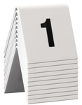 Securit Tischnummernset 1 - 10, weiß, Acryl
