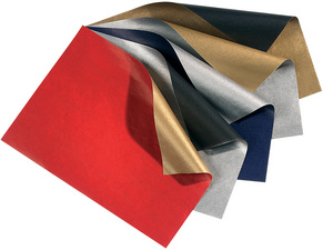 folia Weihnachts-Geschenkpapier Bicolor, blau/silber