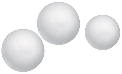 KNORR prandell Styroporkugel-Set, Durchmesser: 50 mm, weiß