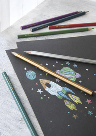 FABER-CASTELL Hexagonal-Buntstifte metallic, 10er Kartonetui