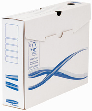 25er Pack Fellowes BANKERS BOX Basic Archiv-Schachtel, blau, (B)80 mm