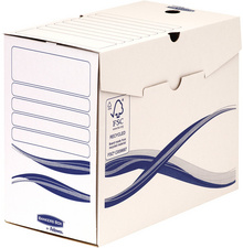 25er Pack Fellowes BANKERS BOX Basic Archiv-Schachtel, blau, (B)80 mm