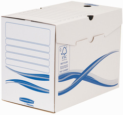 25er Pack Fellowes BANKERS BOX Basic Archiv-Schachtel, blau, (B)80 mm