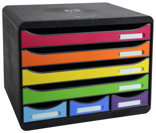 EXACOMPTA Schubladenbox STORE-BOX MINI, 7 Schübe, schwarz
