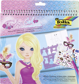 folia Schablonenbuch Fashion Girl, groß