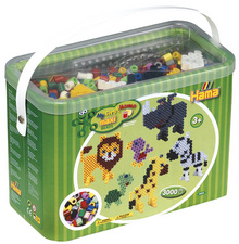 Hama Bügelperlen maxi + 3 Stiftplatten, im Eimer