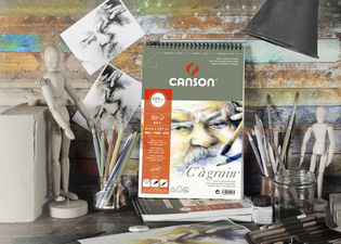 CANSON Zeichenpapierblock C à grain, DIN A3, 180 g/qm
