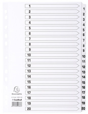 EXACOMPTA Karton-Register 1-31, DIN A4, weiß, 31-teilig