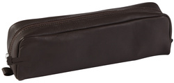Clairefontaine Schlamper-Etui, rechteckig, Leder, orange