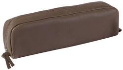 Clairefontaine Schlamper-Etui, rechteckig, Leder, orange