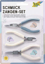 folia Schmuckzangen-Set, 3-teilig, blau